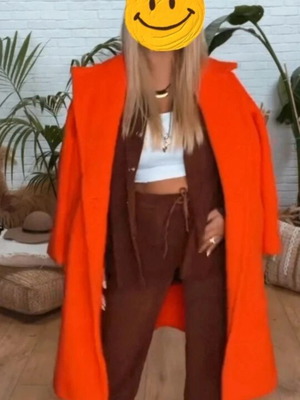 Dress2unDress oversized orange coat