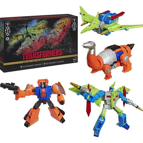 Transformers Age of the Primes G2 Dinobot Swoop & Sludge Leader MISB