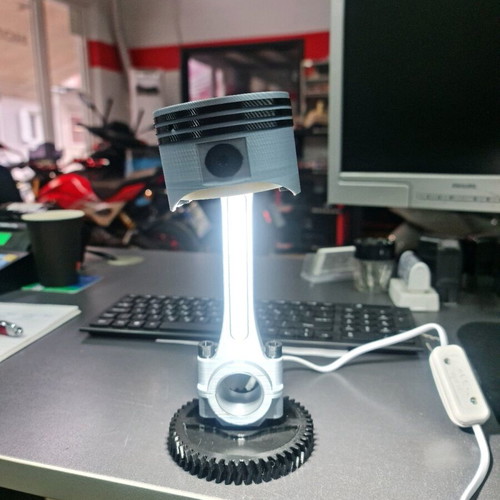 Engine Art Desk Lamp New, Industrial Design 3D Printed