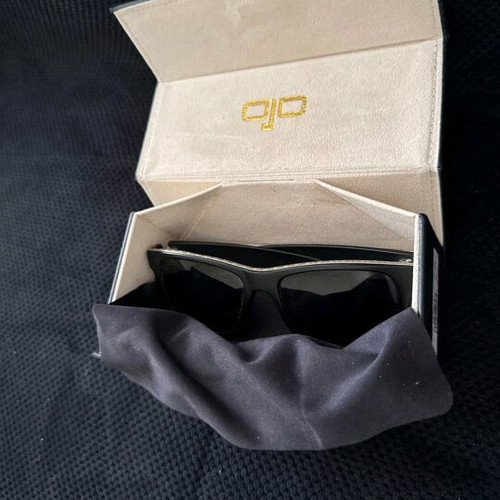OJO sunglasses used, black with design