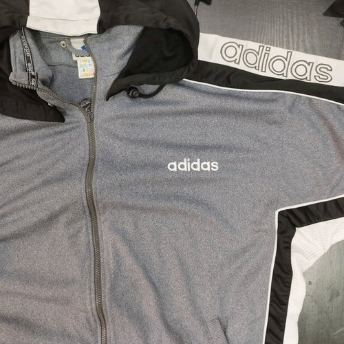 Vintage Adidas men's short sleeve tracktop from 1990, used, size XL