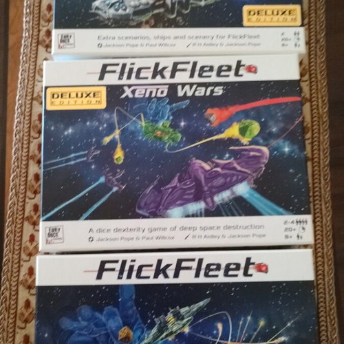 Flickfleet deluxe board game set like new with expansions
