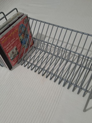 Metal CD/DVD Rack new, gray for 20 discs