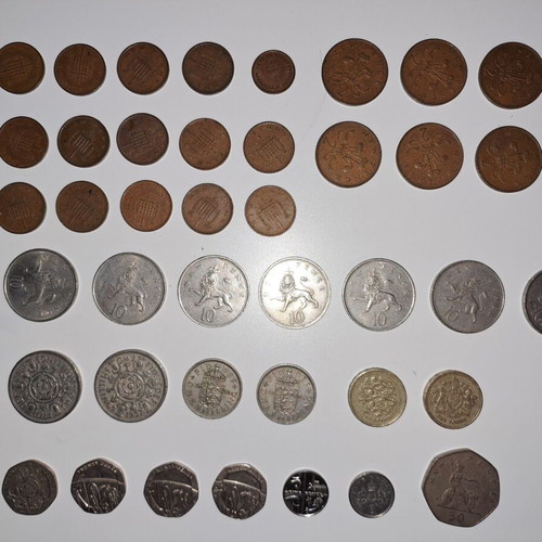 English coins used, pack of 48 pieces