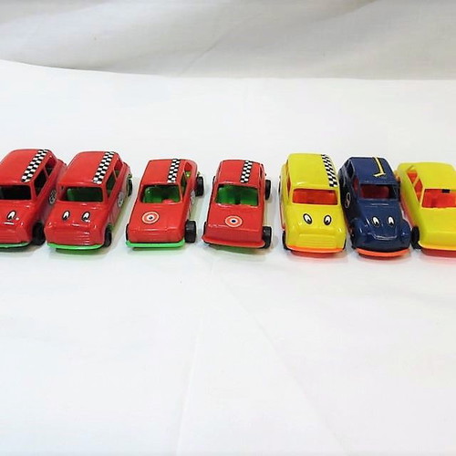 Grecostyl toy cars rare, pack of 7, 1980s