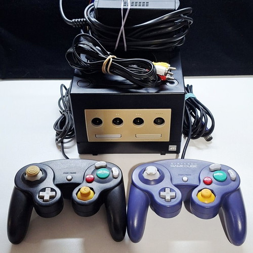 Nintendo GameCube Black PAL Model with 2 Controllers used
