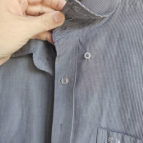 Fred Perry striped shirt, blue and white, size M
