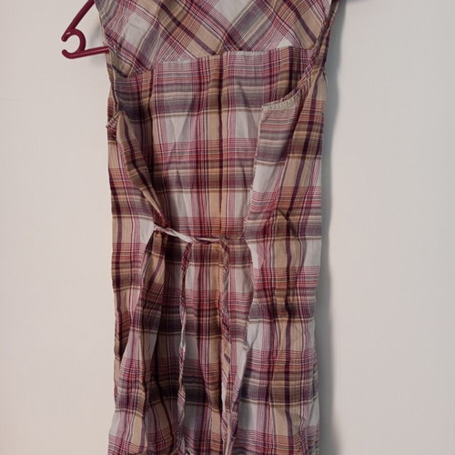 Vintage women's blouse plaid cotton size S like new