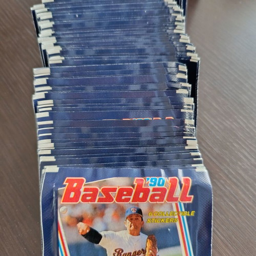 Panini Baseball 90 Collectible Stickers used, sealed packs