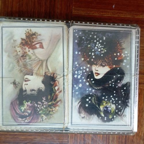 Playing cards used with two women designs, made in Japan