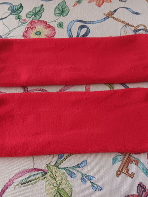Children's long gloves used, red