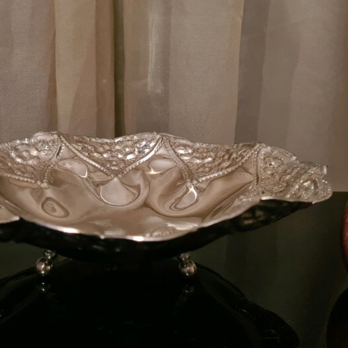 Silver-plated decorative bowl used