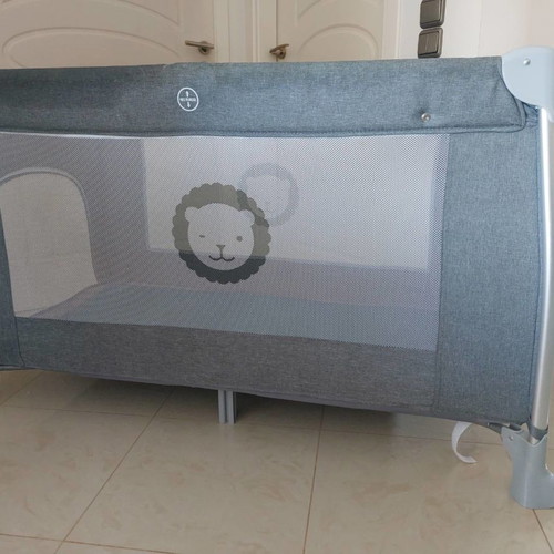 Lionelo Simon 2.0 playpen used 2-in-1 with carousel and mosquito net