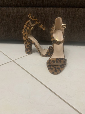 Leopard print sandals new, size 36, black and brown