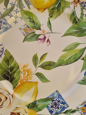 Vicko decorative platter set Lemons & Tiles, pack of 3