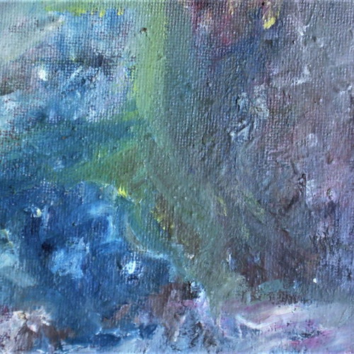 Authentic modern oil painting fresco clown used