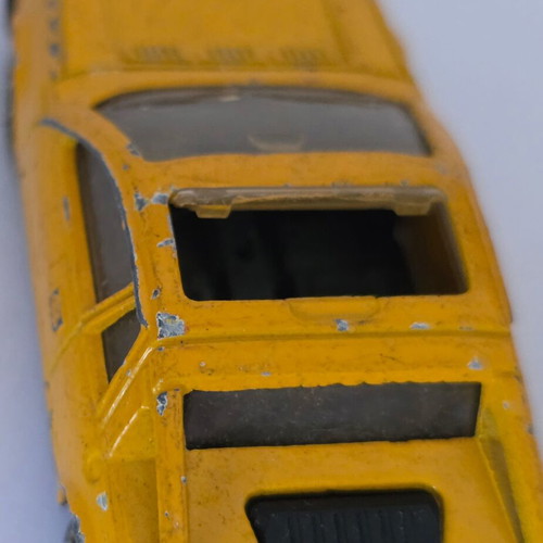 Majorette Lancia Monte Carlo toy car yellow 1980s #285