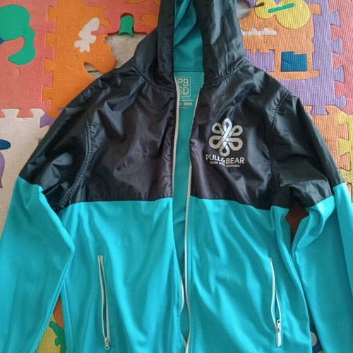 Pull and Bear large turquoise jacket like new
