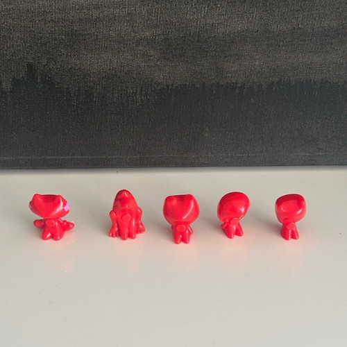 Gogo’s Crazy Bones red monsters set of 5 collectible figures like new