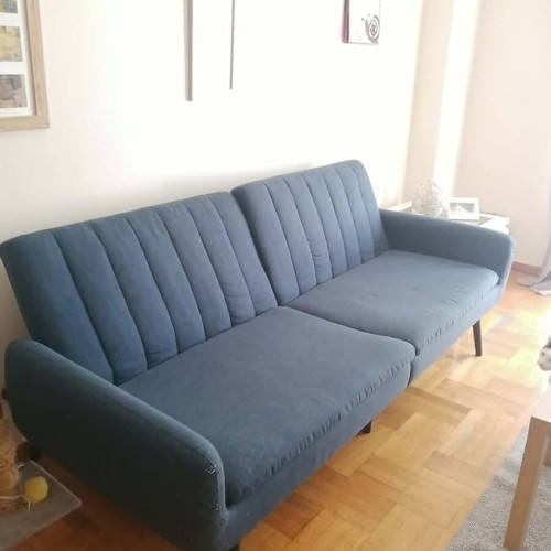 Three-seater sofa bed used, 210x85x100 cm