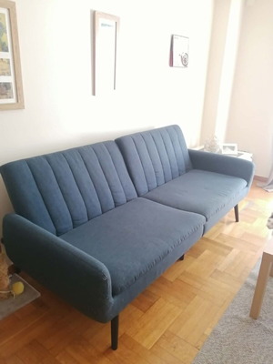 Three-seater sofa bed used, 210x85x100 cm