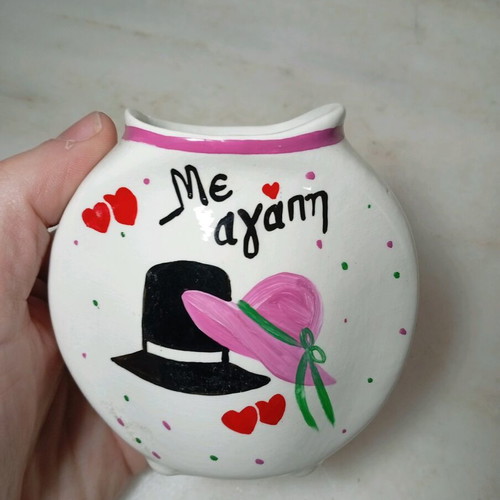 Handmade ceramic decorative vase like new