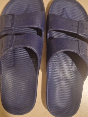 Slides Moses blue women's like new