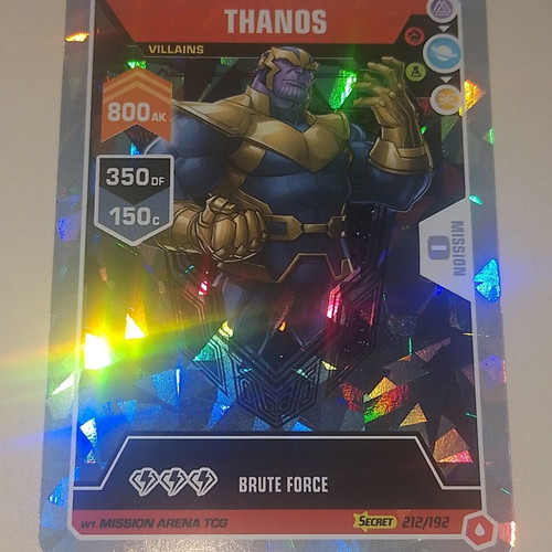 Thanos #212 Secret Rare Marvel 2022 Mission Arena card new