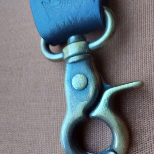 Vintage AEK Athens Leather Keyring used