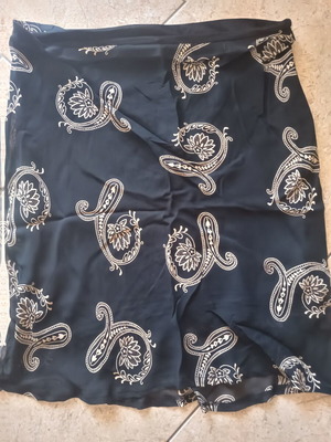 Summer skirt, black and beige, size L