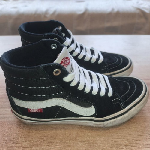 Vans Sk8-Hi Pro Skate sneakers size 35, black and white