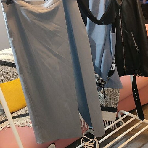 XXLOVE Plus Size Pants New Gray With Zipper