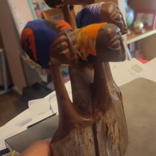 African Women Wooden Figurine Hand Carved Sculpture New
