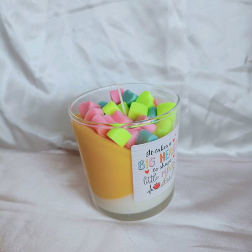 Teacher candle new, handmade gift for teacher