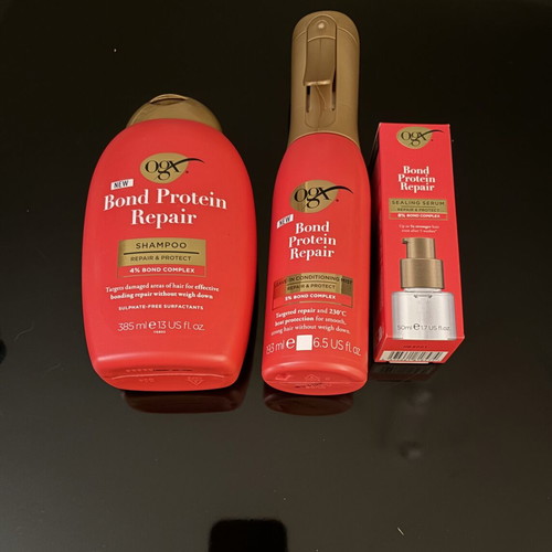 OGX Bond Protein Repair bundle new, shampoo, leave-in conditioner, sealing serum