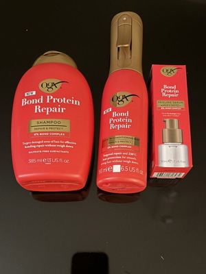 OGX Bond Protein Repair bundle new, shampoo, leave-in conditioner, sealing serum