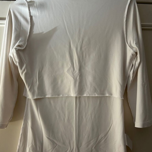 Schumacher women's blouse M, ecru color, three-quarter sleeve, like new