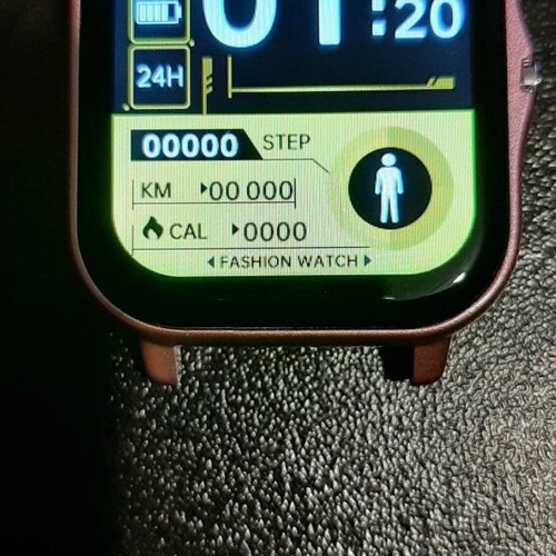Smartwatch pink color new with metal case and multiple functions
