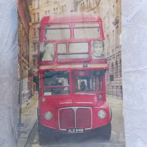 Bus print art used, 20×30 cm