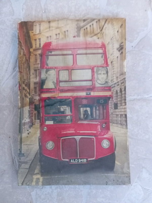 Bus print art used, 20×30 cm