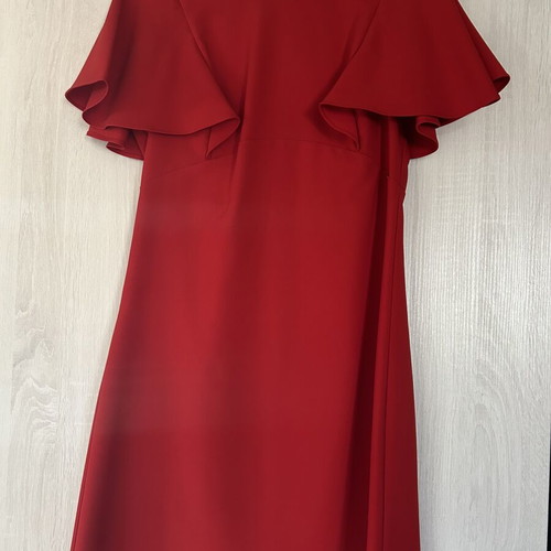 Toi&Moi red mini dress with ruffle sleeve, like new, size M