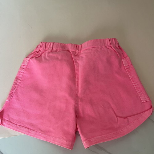 Pink denim shorts like new, size 6 years