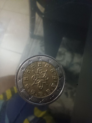 Portugal 2 euro 2003 coin used, normal circulation