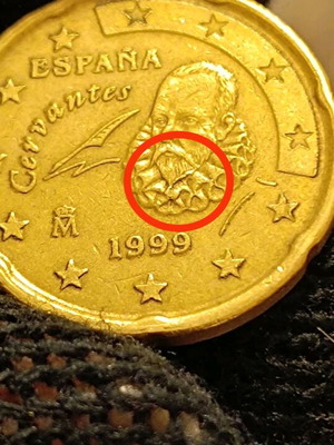 Νόμισμα 20 ευρώ σέντ 1999 με σφάλμα μεταχειρισμένο
