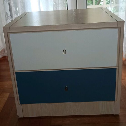 Neoset nightstand used with 2 drawers made of beech wood