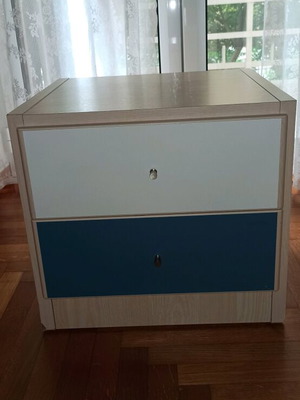 Neoset nightstand used with 2 drawers made of beech wood