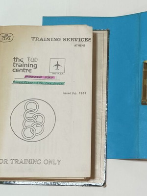Olympic Airways training folders used, Boeing 737 & 747 aircraft