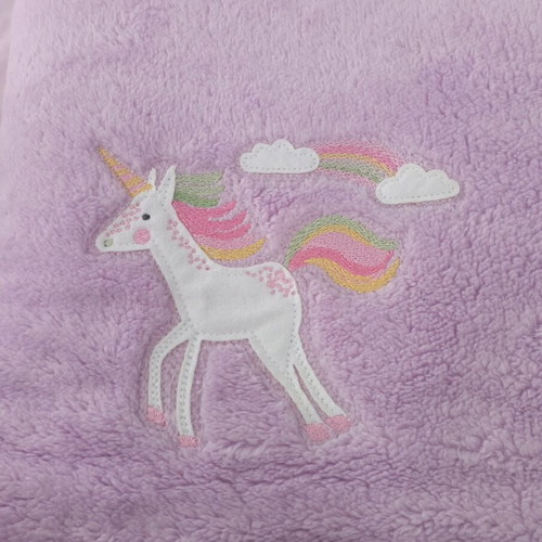 Baby blanket new lilac with printed edging