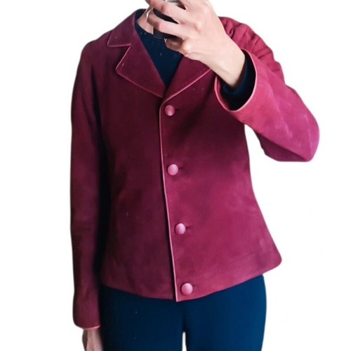 Suede jacket red like new, size M