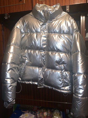 Zara men's jacket like new, white and gray, size L